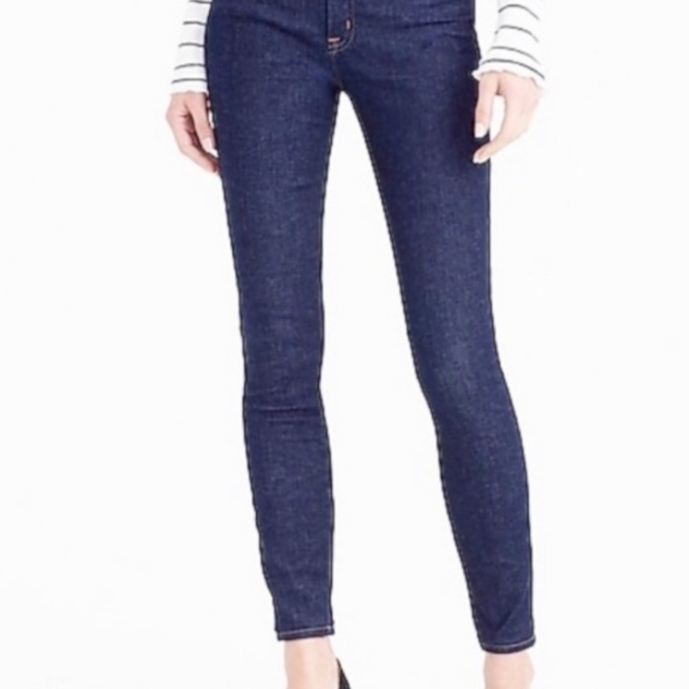J. Crew women's toothpick ankle jeans slight whiskering Size 29